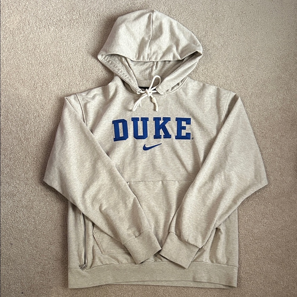Nike Men's Duke University Beige Hoodie